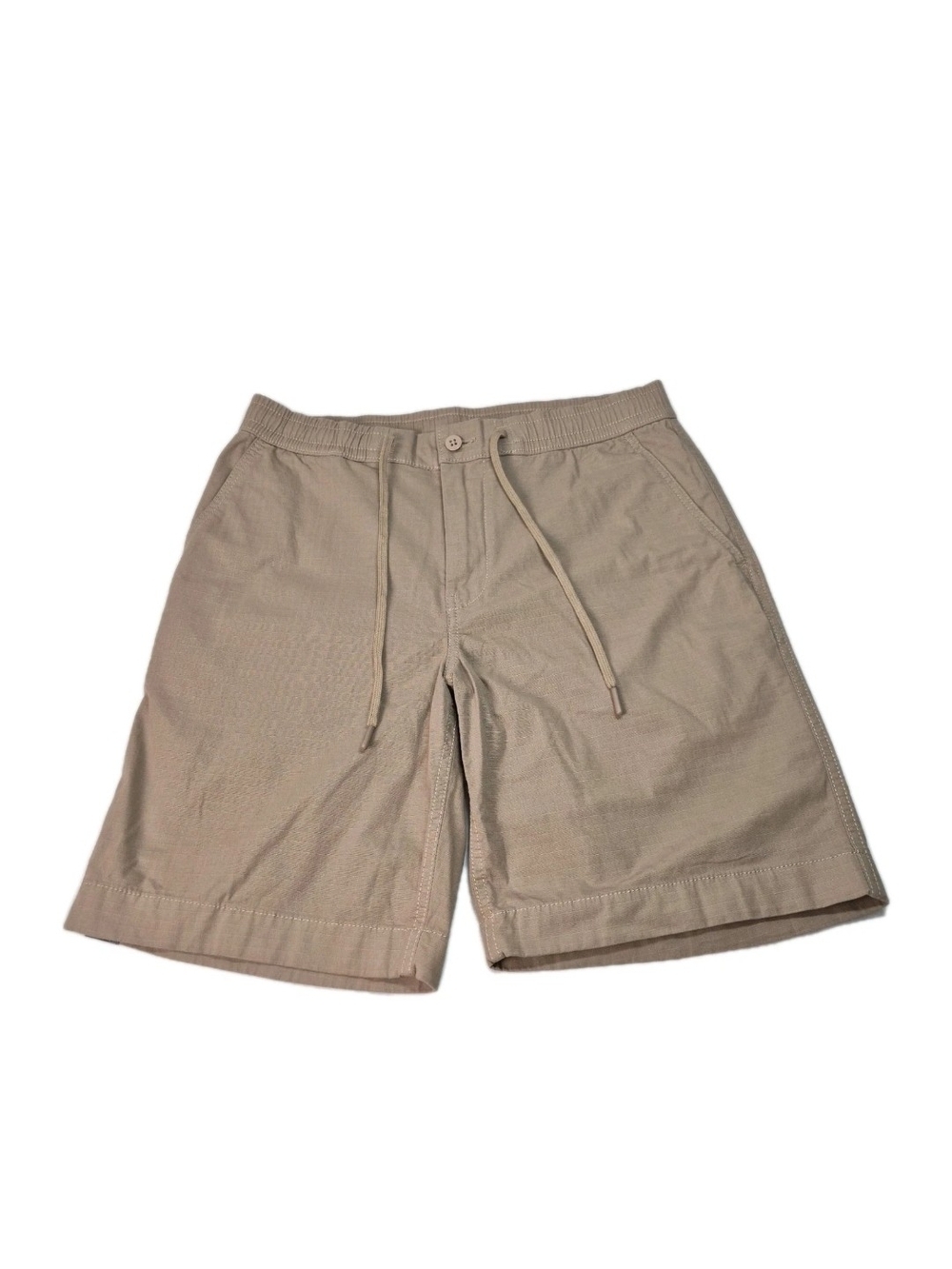Cremieux Men's Shorts Size 32 Khaki Washed Down Embroidered Logo Drawstring 37